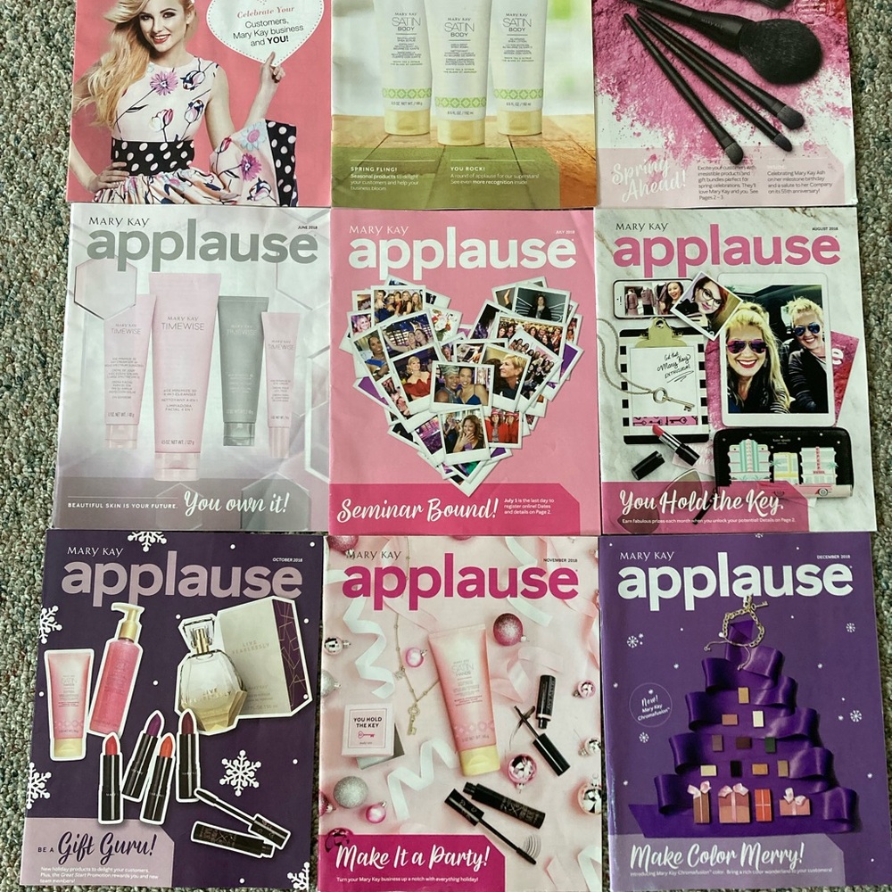 MARY KAY APPLAUSE MAGAZINES Jan, Apr-Aug, Oct- Dec 2018 Consultant THE LOOK